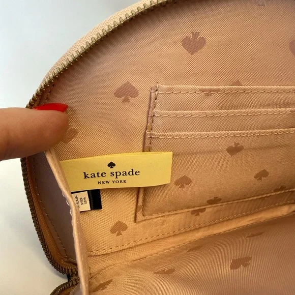 Kate Spade ♠️ Jackson Half Moon Leather Wristlet (Light Pink) NWOT - Picture 5 of 8